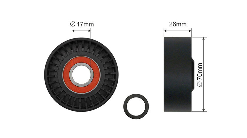 ROLA INTINZATOR CUREA TRANSMISIE, HYUNDAI GRANDEUR, SONATA V; KIA OPIRUS, SORENTO I, SORENTO II 3.3/3.5/3.8 01.05-