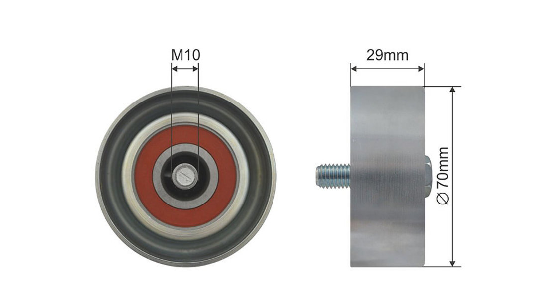 ROLA INTINZATOR CUREA TRANSMISIE, HYUNDAI IX35, SANTA F II, SANTA F III; KIA OPTIMA, SORENTO II, SORENTO III, SPORTAGE 2.0/2.2D/2.4 01.09-