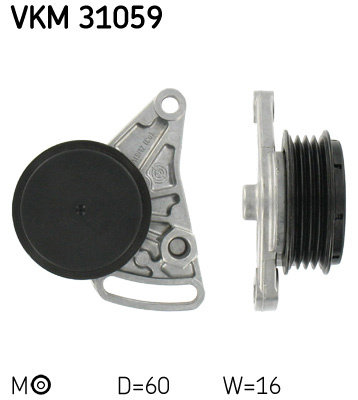 Rola intinzator,curea transmisie inferior stanga (VKM31059 SKF) AUDI,SKODA,VW
