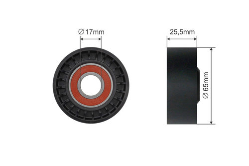 ROLA INTINZATOR CUREA TRANSMISIE, JEEP COMPASS 2.2 CRD 4X4 10-, MERCEDES C (C204), C T-MODEL (S204),...