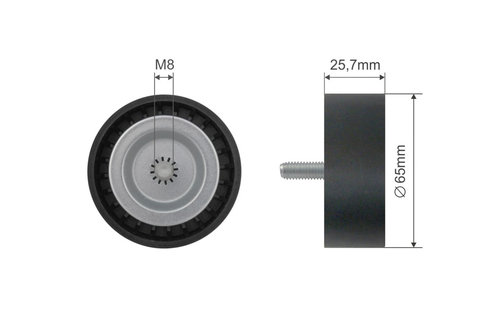 ROLA INTINZATOR CUREA TRANSMISIE, JEEP COMPASS 2.2 CRD 4X4 10-, MERCEDES C (C204), C T-MODEL (S204),...
