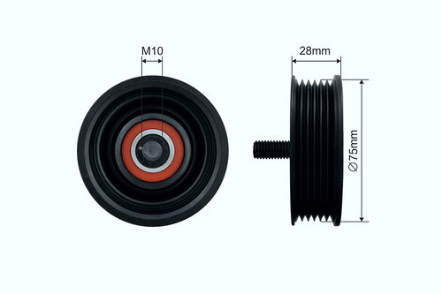 ROLA INTINZATOR CUREA TRANSMISIE, LAND ROVER RANGE ROVER EVOQUE, RANGE ROVER SPORT II 2.0/2.7D/3.0 d...