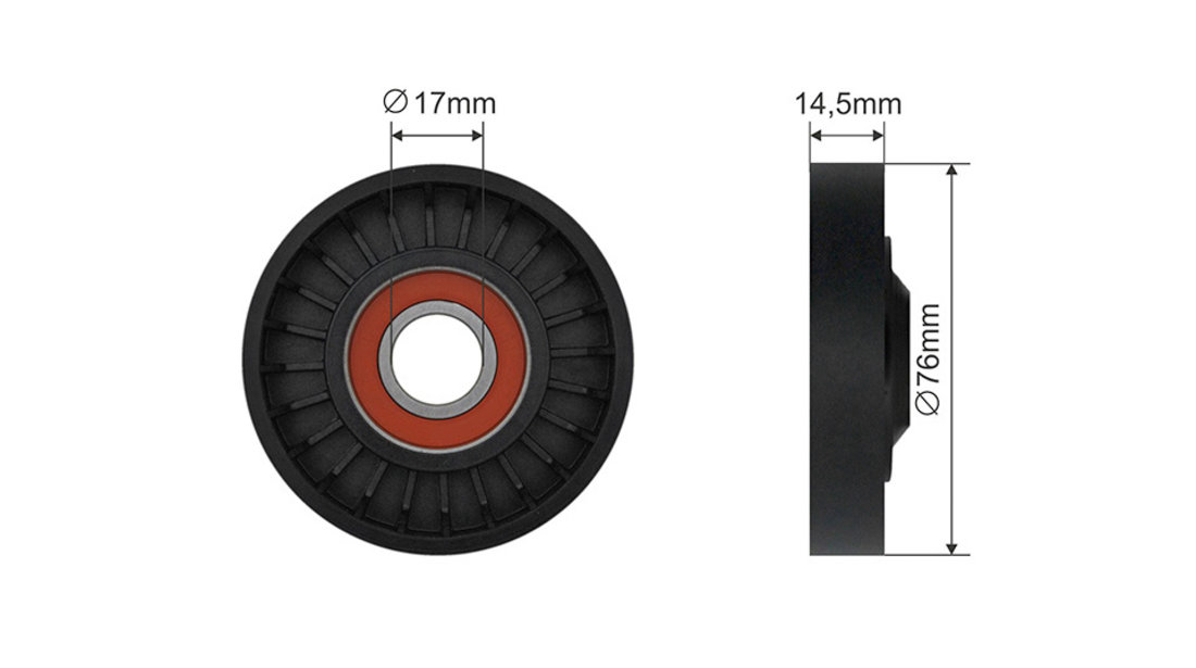 ROLA INTINZATOR CUREA TRANSMISIE, LAND ROVER FREELANDER I; MG MG ZR, MG ZS, MG ZT; ROVER 200, 200 II, 25 I, 400, 400 II, 45 I, 75, 75 I, STREETWISE 1.1-2.0 10.92-10.06