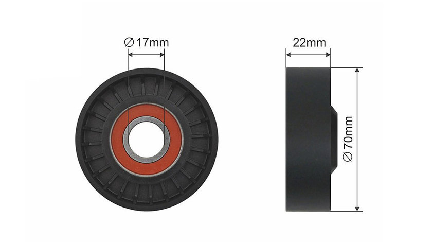 ROLA INTINZATOR CUREA TRANSMISIE, LAND ROVER FREELANDER I, ROVER 400 II, 45 I, 75, 75 I, STREETWISE 1.4/1.6/1.8 05.95-10.06