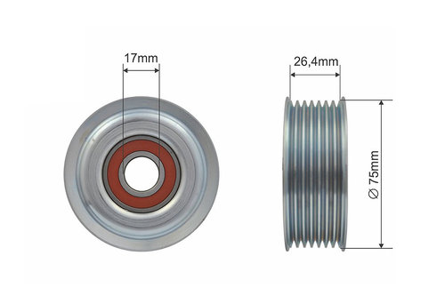 ROLA INTINZATOR CUREA TRANSMISIE, LEXUS IS II, TOYOTA AURIS, AVENSIS, COROLLA, RAV 4 III, VERSO 2.0 ...