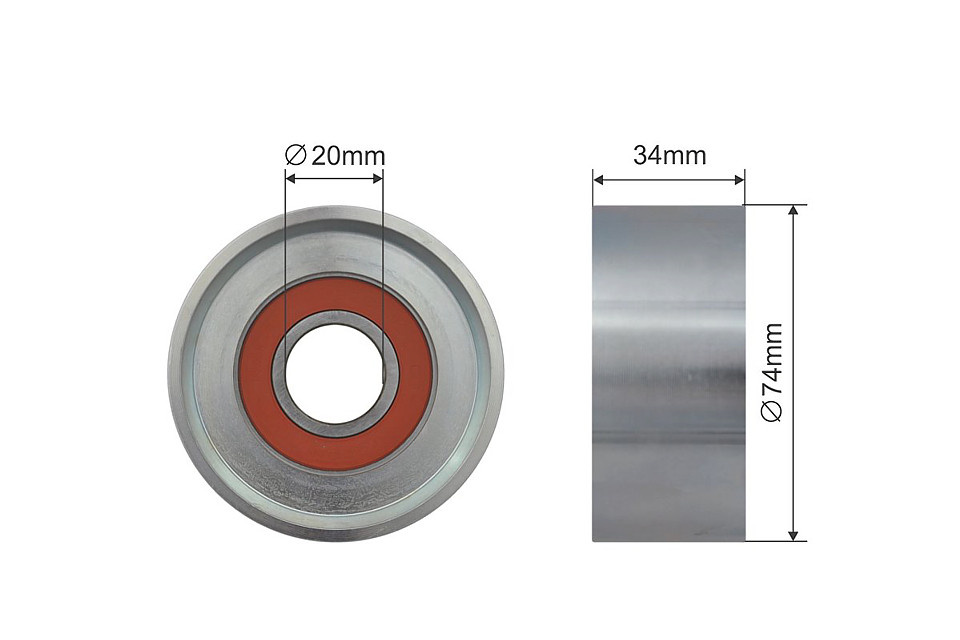 ROLA INTINZATOR CUREA TRANSMISIE, MAN TGA 00-, TGS I 05-, TGX I 06-
