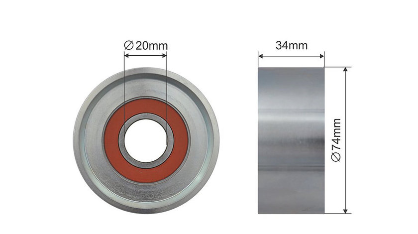 ROLA INTINZATOR CUREA TRANSMISIE, MAN TGA 00-, TGS I 05-, TGX I 06-