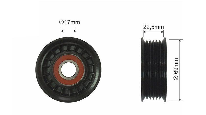 ROLA INTINZATOR CUREA TRANSMISIE, MAZDA 3 03-13, 5 05-, 2 07-14