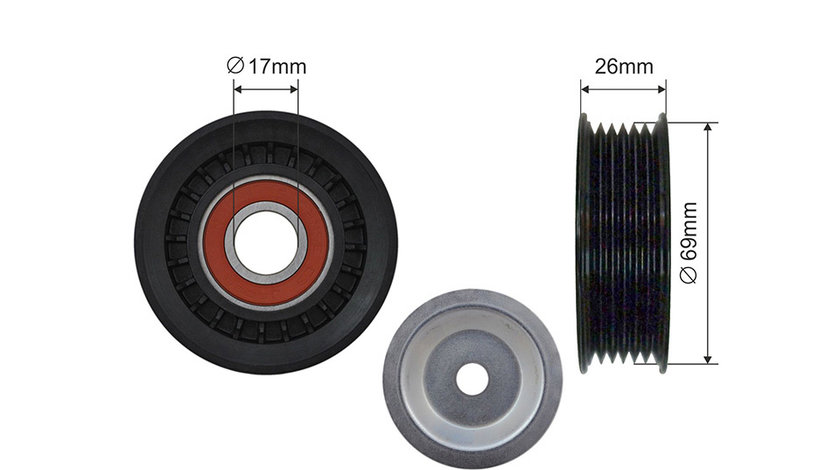 ROLA INTINZATOR CUREA TRANSMISIE, MAZDA 3, 6, CX-7, MX-5 III 1.8-2.5 01.02-12.14