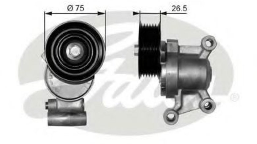 Rola intinzator,curea transmisie MAZDA 5 (CW) (2010 - 2016) GATES T38357 piesa NOUA