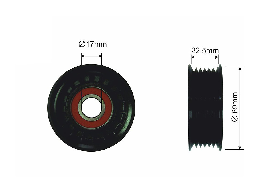 ROLA INTINZATOR CUREA TRANSMISIE, MAZDA 6 02-, 3 03-