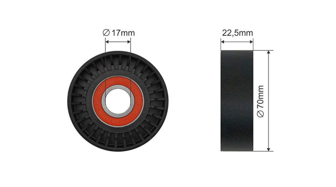 ROLA INTINZATOR CUREA TRANSMISIE, MERCEDES A (W168), A (W169), B (W245), SL (R230) 1.4-6.2 07.97-06.12`