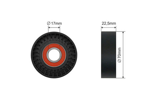 ROLA INTINZATOR CUREA TRANSMISIE, MERCEDES A (W168), A (W169), B (W245), SL (R230) 1.4-6.2 07.97-06....