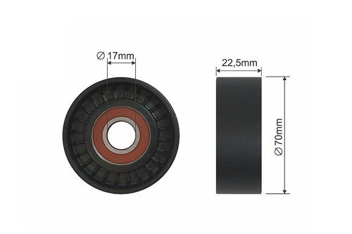 ROLA INTINZATOR CUREA TRANSMISIE, MERCEDES A (W168), VANEO (414) 1.4-2.1 07.97-07.05