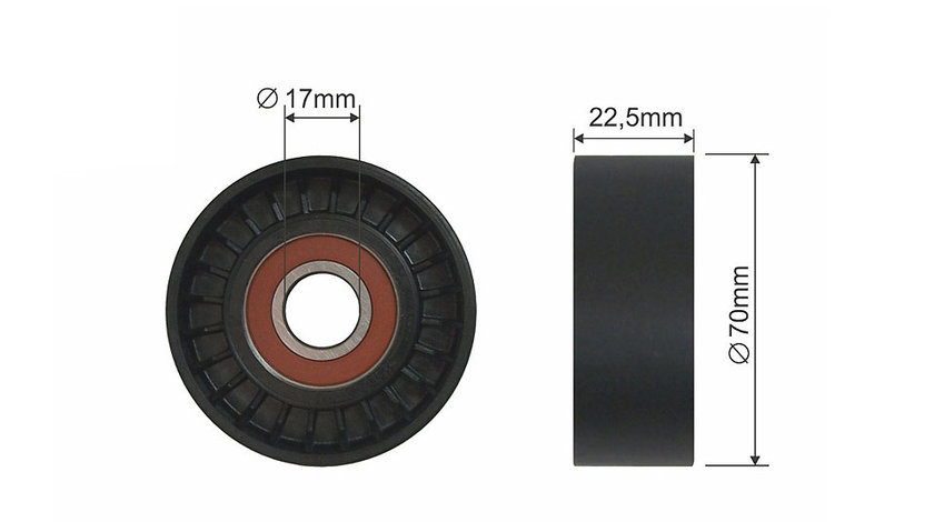 ROLA INTINZATOR CUREA TRANSMISIE, MERCEDES A (W168), VANEO (414) 1.4-2.1 07.97-07.05