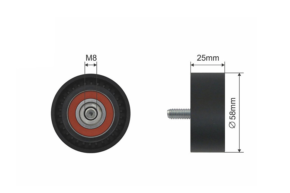 ROLA INTINZATOR CUREA TRANSMISIE, MERCEDES A (W169), B SPORTS TOURER (W245) 1.5-2.0CNG 09.04-06.12