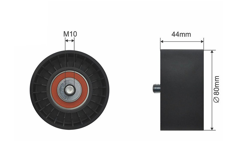 ROLA INTINZATOR CUREA TRANSMISIE, MERCEDES ACTROS, ACTROS MP2 / MP3 OM541.920-OM542.969 04.96-