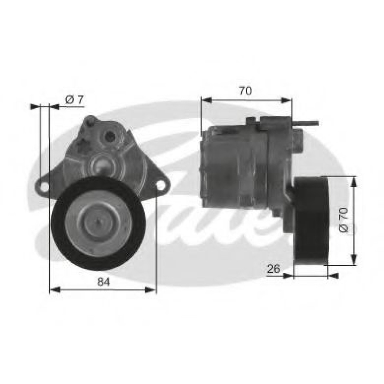 Rola intinzator,curea transmisie MERCEDES S-CLASS (W220) (1998 - 2005) GATES T38415 piesa NOUA