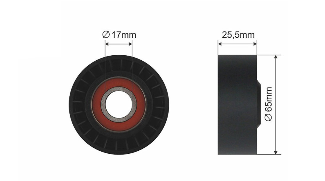 ROLA INTINZATOR CUREA TRANSMISIE, MERCEDES SPRINTER 3,5-T (906), SPRINTER 3-T (906), SPRINTER 4,6-T (906), SPRINTER 5-T (906), VIANO (W639), VITO / MIXTO (W639), VITO (W639) 2.0 d/2.1D/2.2D 06.06-