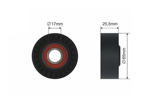 ROLA INTINZATOR CUREA TRANSMISIE, MERCEDES SPRINTER 3,5-T (906), SPRINTER 3-T (906), SPRINTER 4,6-T ...