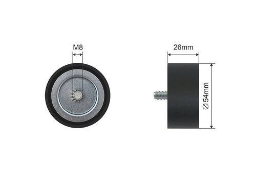 ROLA INTINZATOR CUREA TRANSMISIE, MERCEDES SPRINTER 3,5-T (B906), SPRINTER 3,5-T (B907, B910), SPRIN...