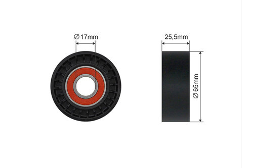 ROLA INTINZATOR CUREA TRANSMISIE, OPEL ASTRA H 1.9CDTI 2004-,VECTRA C 1.9CDTI 2004-,SAAB 9-3 1.9TID ...