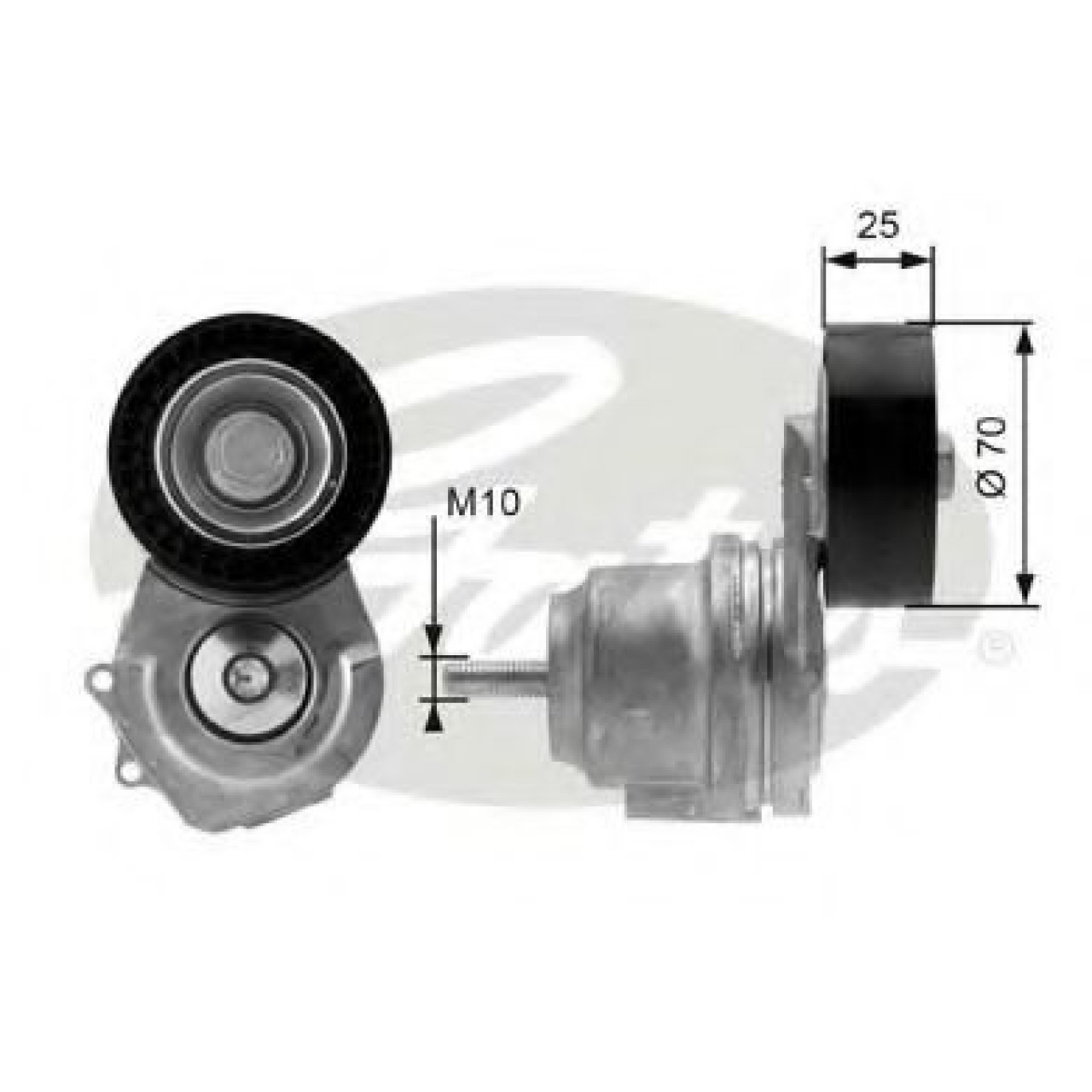 Rola intinzator,curea transmisie OPEL ASTRA J GTC (2011 - 2016) GATES T38498 piesa NOUA