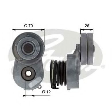 Rola intinzator,curea transmisie OPEL COMBO Tour (2001 - 2016) GATES T38496 piesa NOUA