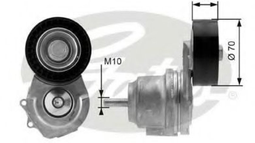 Rola intinzator,curea transmisie OPEL MERIVA B (2010 - 2016) GATES T38498 piesa NOUA