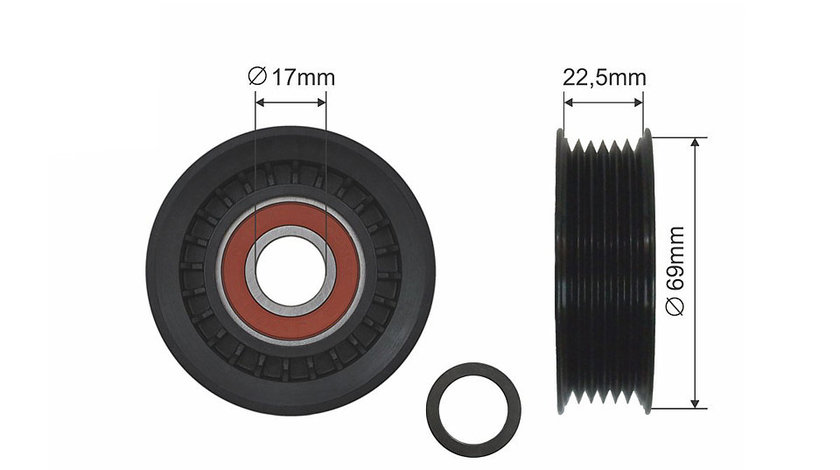 ROLA INTINZATOR CUREA TRANSMISIE, OPEL SIGNUM 3.0CDTI 2003-,VECTRA C 3.0CDTI 2003-,SAAB 9-5 3.0TID 2001-