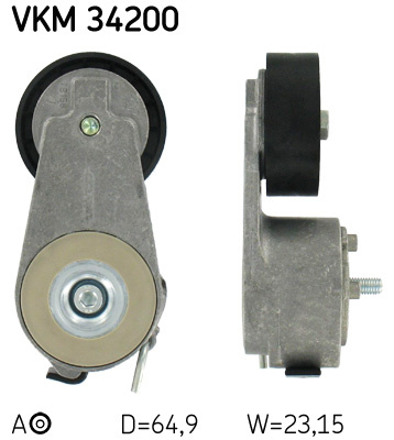 Rola intinzator,curea transmisie partea de jos (VKM34200 SKF) FORD
