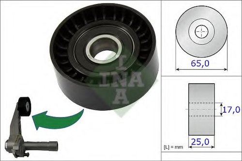 Rola intinzator,curea transmisie PEUGEOT 2008 (2013 - 2016) INA 531 0866 10 piesa NOUA