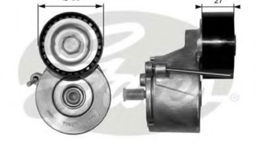 Rola intinzator,curea transmisie PEUGEOT 206 SW (2E/K) (2002 - 2016) GATES T38371 piesa NOUA