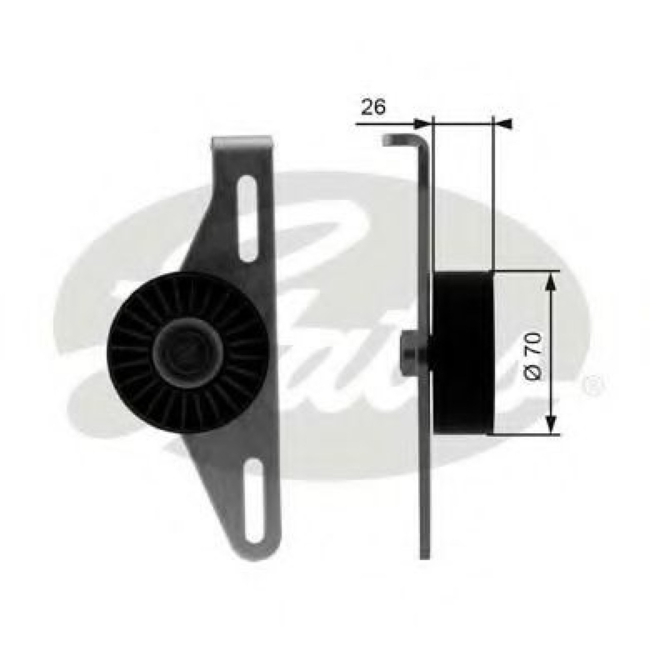 Rola intinzator,curea transmisie RENAULT CLIO II (BB0/1/2, CB0/1/2) (1998 - 2005) GATES T38484 piesa NOUA