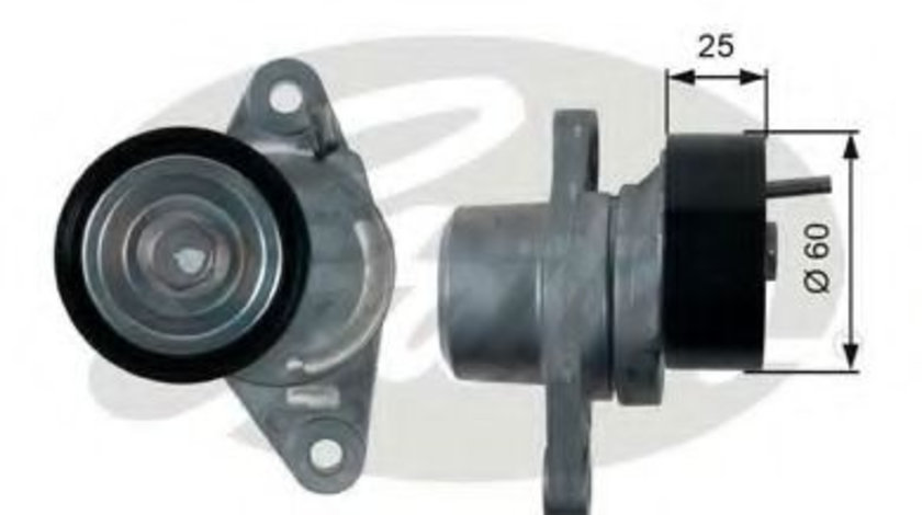 Rola intinzator,curea transmisie RENAULT LAGUNA III (BT0/1) (2007 - 2016) GATES T39163 piesa NOUA