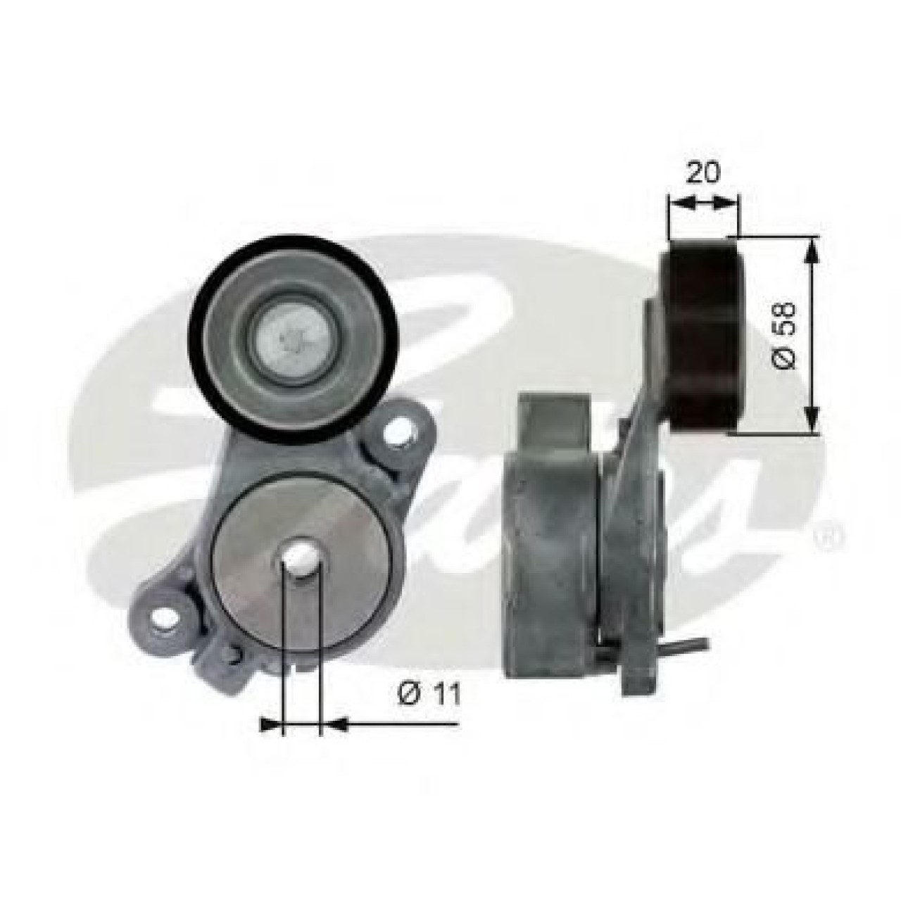 Rola intinzator,curea transmisie SEAT IBIZA V (6J5, 6P1) (2008 - 2016) GATES T39040 piesa NOUA