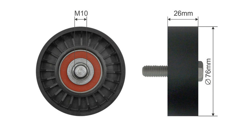 ROLA INTINZATOR CUREA TRANSMISIE, SEAT LEON, TOLEDO II; SKODA OCTAVIA I; VW BORA, BORA I, GOLF IV 1.4/1.6/2.0 09.96-12.13