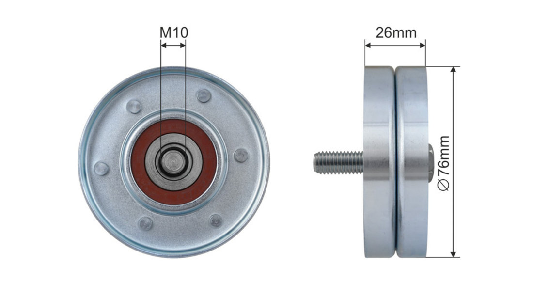 ROLA INTINZATOR CUREA TRANSMISIE, SEAT LEON, TOLEDO II; SKODA OCTAVIA I; VW BORA, BORA I, GOLF IV 1.4/1.6/2.0 09.96-12.13