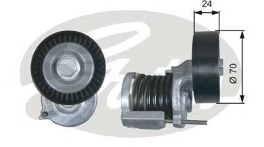 Rola intinzator,curea transmisie SKODA OCTAVIA II Combi (1Z5) (2004 - 2013) GATES T38427 piesa NOUA