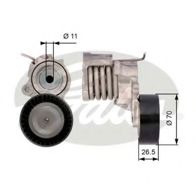 Rola intinzator,curea transmisie SKODA ROOMSTER Praktik (5J) (2007 - 2015) GATES T39115 piesa NOUA