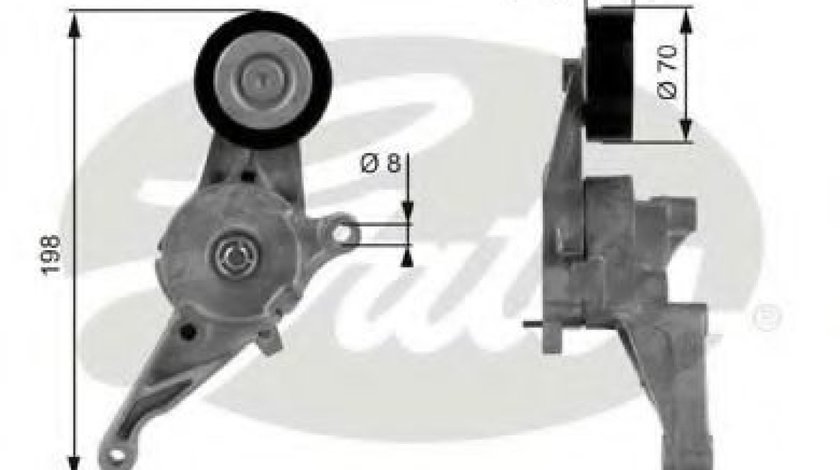 Rola intinzator,curea transmisie SKODA SUPERB II (3T4) (2008 - 2015) GATES T38436 piesa NOUA