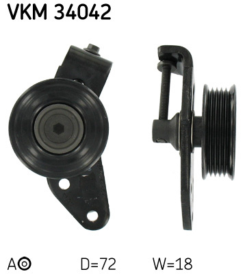 Rola intinzator,curea transmisie stanga (VKM34042 SKF) FORD
