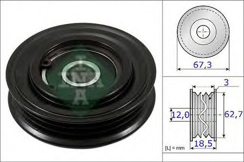 Rola intinzator,curea transmisie TOYOTA PRIUS Hatchback (NHW2) (2003 - 2009) INA 531 0861 10 piesa N...