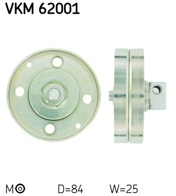 Rola intinzator,curea transmisie (VKM62001 SKF) NISSAN