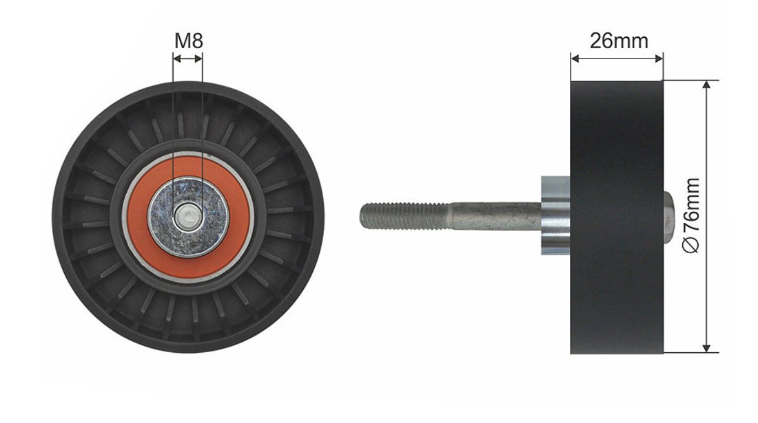 ROLA INTINZATOR CUREA TRANSMISIE, VOLVO 850, S70, S80 I, V70 I 2.5D 08.95-07.06