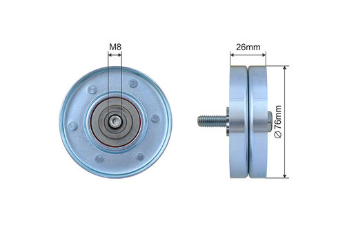ROLA INTINZATOR CUREA TRANSMISIE, VOLVO S40 I, V40 1.6-2.0 07.95-06.04