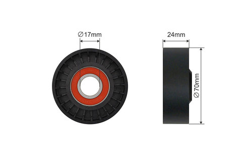ROLA INTINZATOR CUREA TRANSMISIE, VOLVO S60 I, S80 I, V70 II, XC70 I, XC90 I 2.4D 01.01-12.14