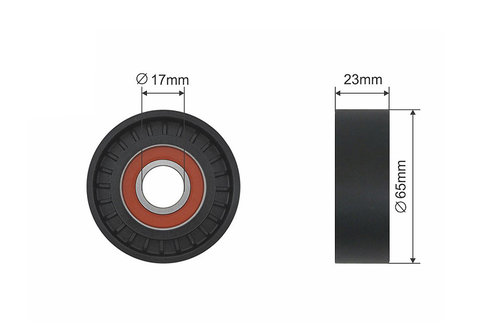 ROLA INTINZATOR CUREA TRANSMISIE, VOLVO S60 II, S80 II, V50, V60, V70 III, XC60, XC70 II 2.0/2.0 d/2...