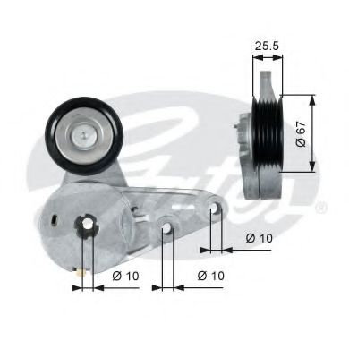 Rola intinzator,curea transmisie VOLVO S80 II (AS) (2006 - 2016) GATES T39266 piesa NOUA