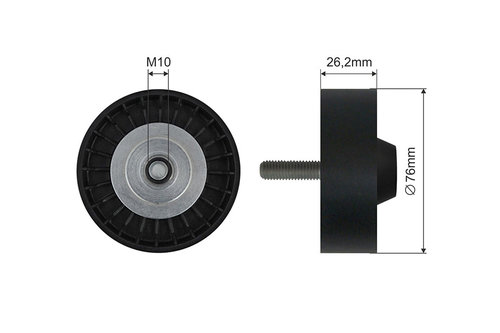 ROLA INTINZATOR CUREA TRANSMISIE, VW BEETLE 11-, CADDY III 10-, GOLF VI 08-, JETTO 10-, POLO 09- 1.2...